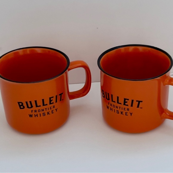 Other - Orange Bulleit Enamel whiskey Mug Set